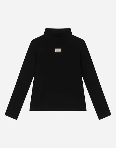 Interlock T-shirt with logo tag