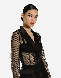Single-breasted mesh Dolce tuxedo jacket