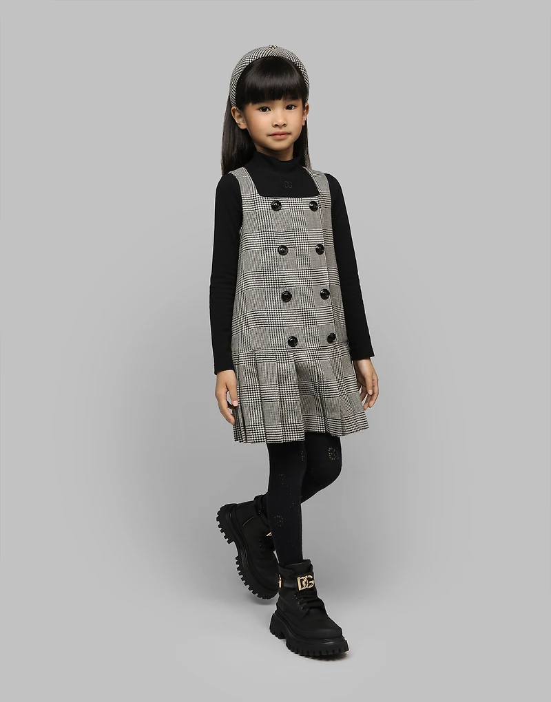 Wool glen plaid dress