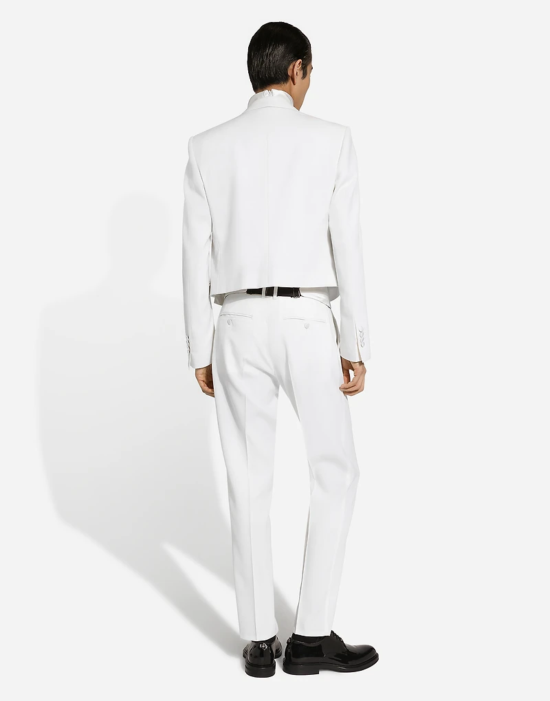 Single-breasted Sicilia-fit jacket with faux vest