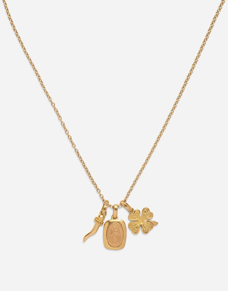Good Luck Necklace 18 carat yellow and red gold 