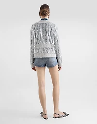Tulle Gabbana jacket with sequin embroidery