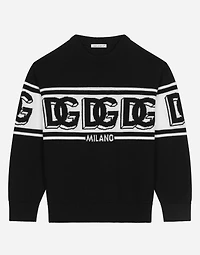 Plain-knit cotton pullover