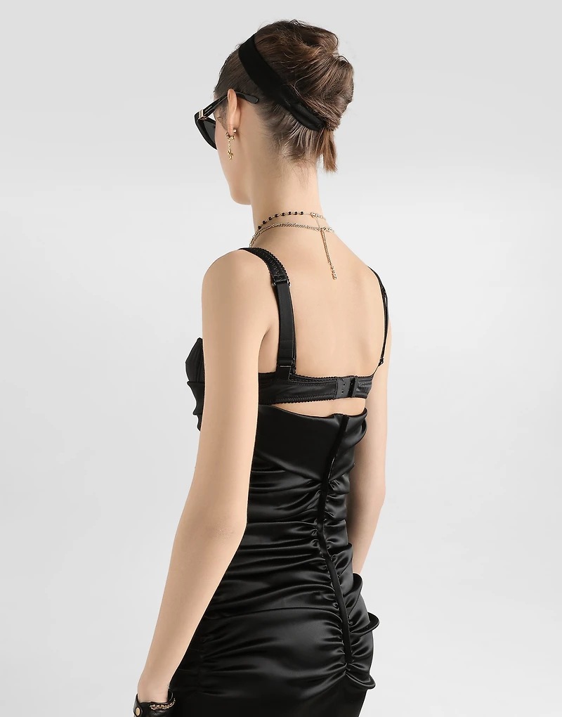 Stretch satin dress