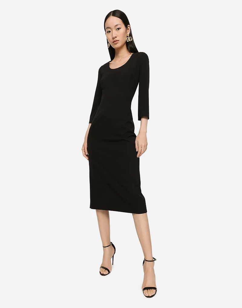 Woolen calf-length dress