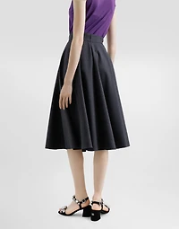 Woolen midi circle skirt