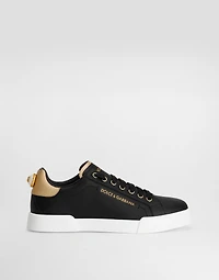 Calfskin nappa Portofino sneakers with lettering