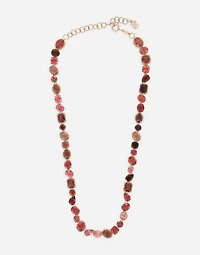 Rainbow Necklace
 18 carat red gold and pink tourmalines