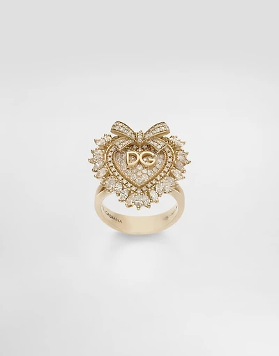 Devotion Ring 18 carat yellow gold and diamonds
