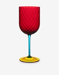 Hand-Blown Murano Red Wine Glass