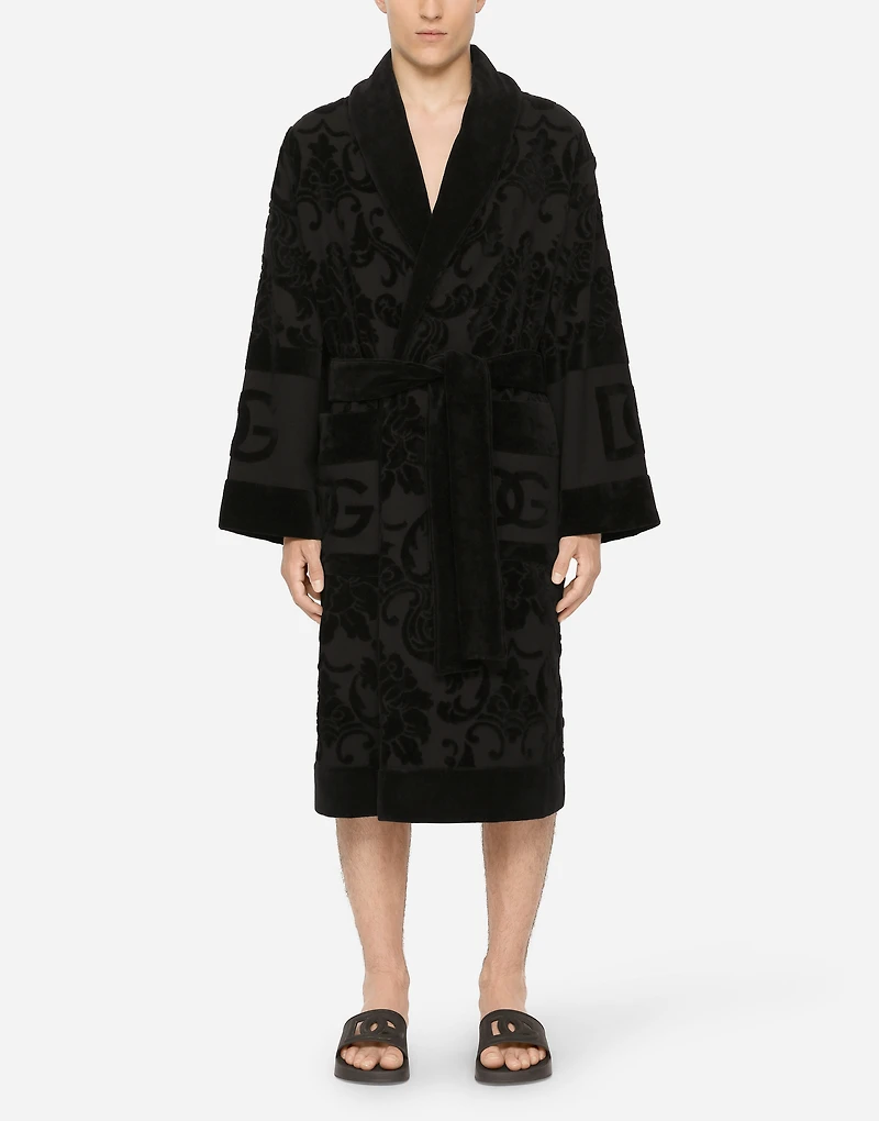 Bath Robe Terry Cotton Jacquard