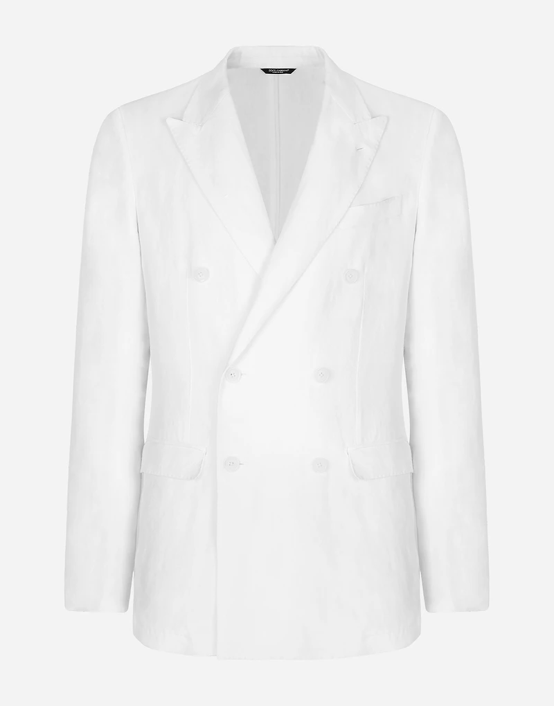 Double-breasted linen Taormina jacket