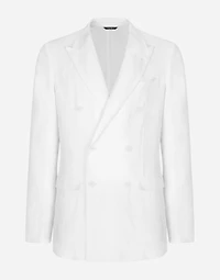 Double-breasted linen Taormina jacket