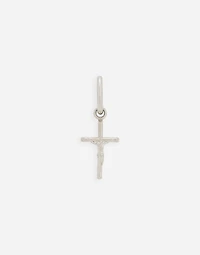Single Creole earring with cross pendant