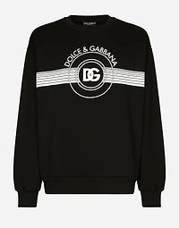 Jersey sweatshirt with DG logo print