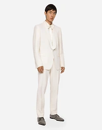 Stretch wool tuxedo pants