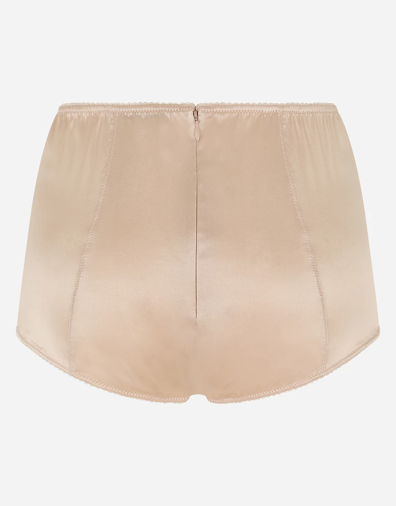 Satin high-waisted panties