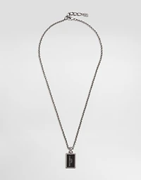 Metal necklace with logo