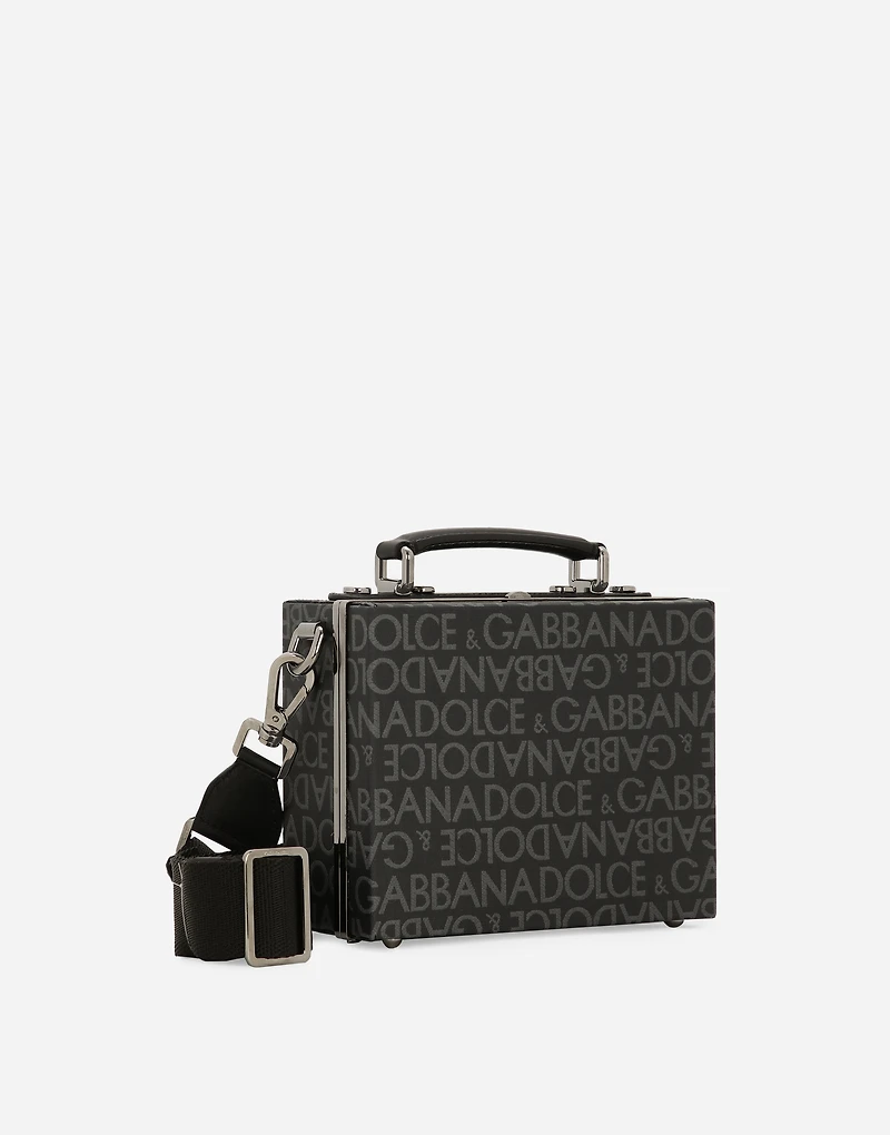 Coated jacquard box bag
