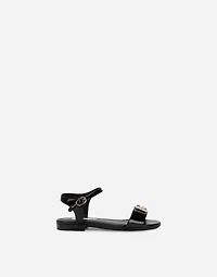 Patent leather sandals with DG logo