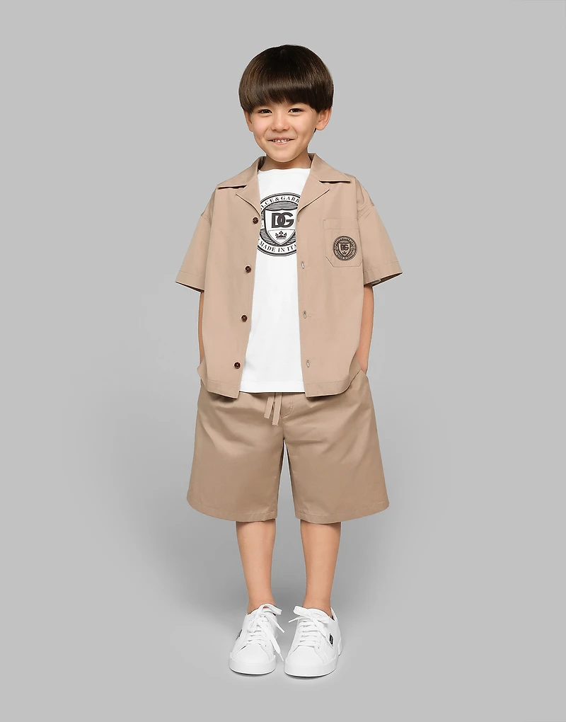 Poplin shorts with DG logo