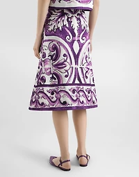 Majolica-print skirt