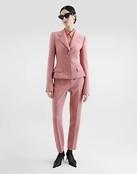 Tailored double wool crepe pants