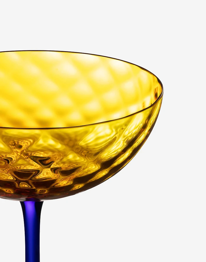 Hand-Blown Murano Champagne Glass