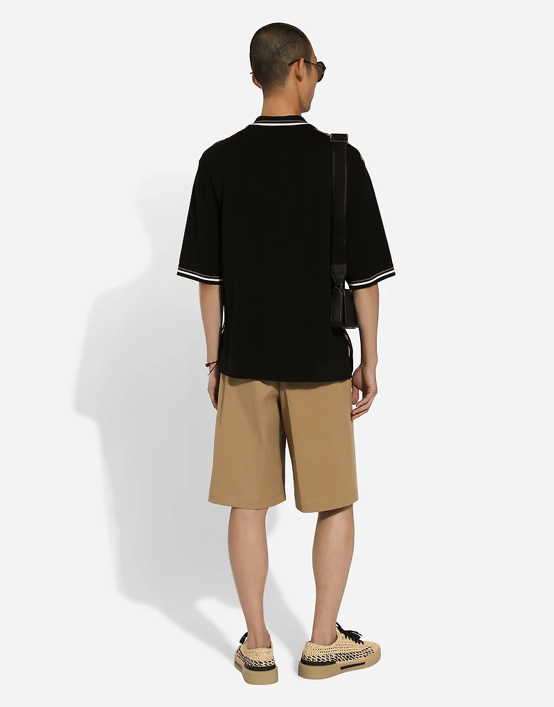 Cotton drill Bermuda shorts
