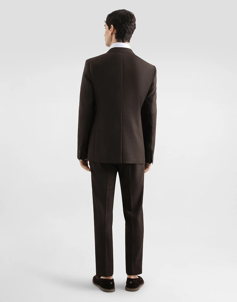 Double-breasted taormina wool jacket