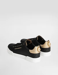 Calfskin nappa Portofino sneakers with lettering