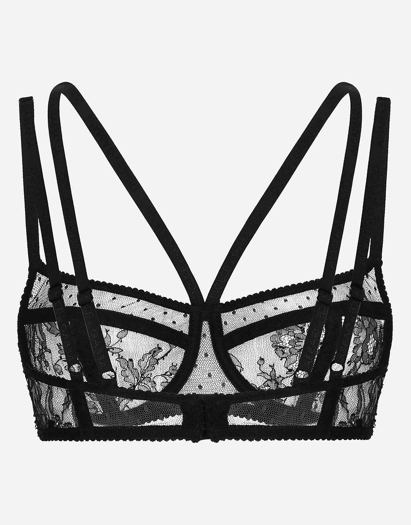 Lace balconette bra