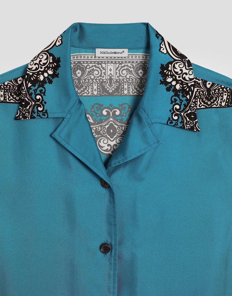 Twill shirt with bandanna print