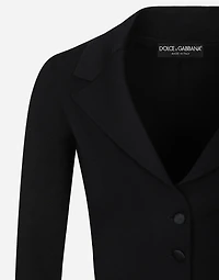 Short stretch viscose knit jacket with DG logo