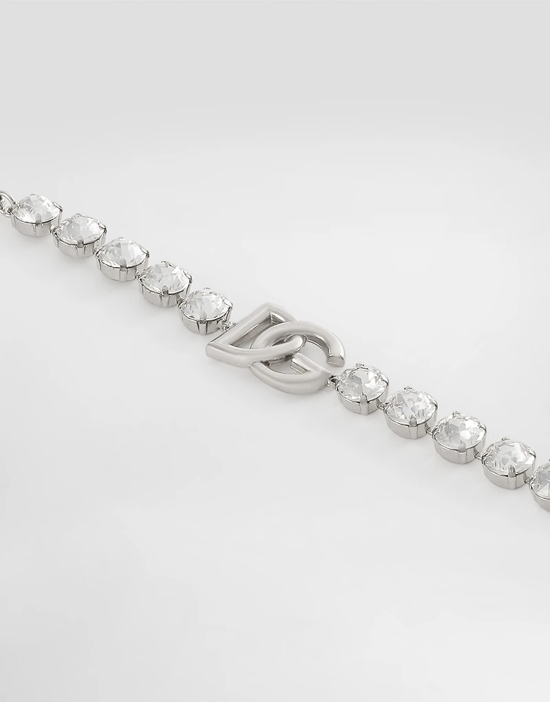 Bracelet with rhinestones and DG logo