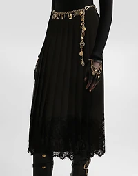 Pleated chiffon skirt