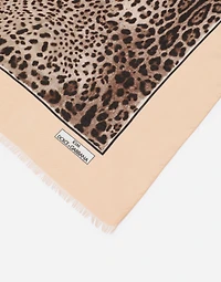 KIM DOLCE&GABBANA Leopard-print cashmere and modal scarf (135 x 200)