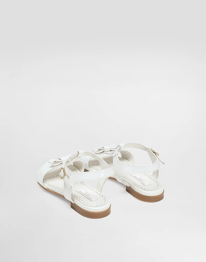 Patent leather sandals