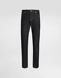 Slim-fit stretch cotton jeans