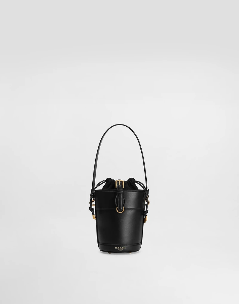 Capri bucket bag in canvas and leather