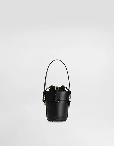 Capri bucket bag in canvas and leather