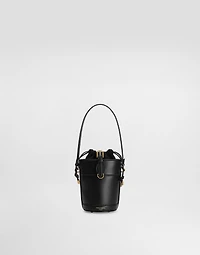 Capri bucket bag in canvas and leather