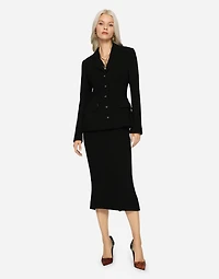 Virgin wool pencil skirt