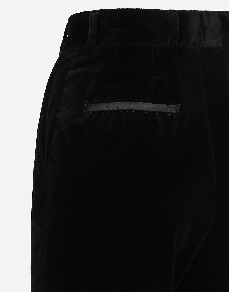 Velvet cigarette pants