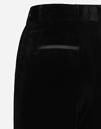 Velvet cigarette pants