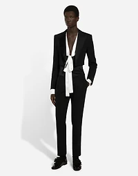 Single-breasted silk vest