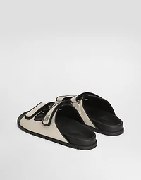Salt&pepper fabric sandal
