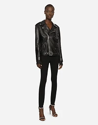 Leather biker jacket