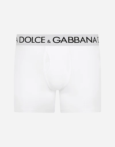 Two-way-stretch cotton jersey long-leg boxers