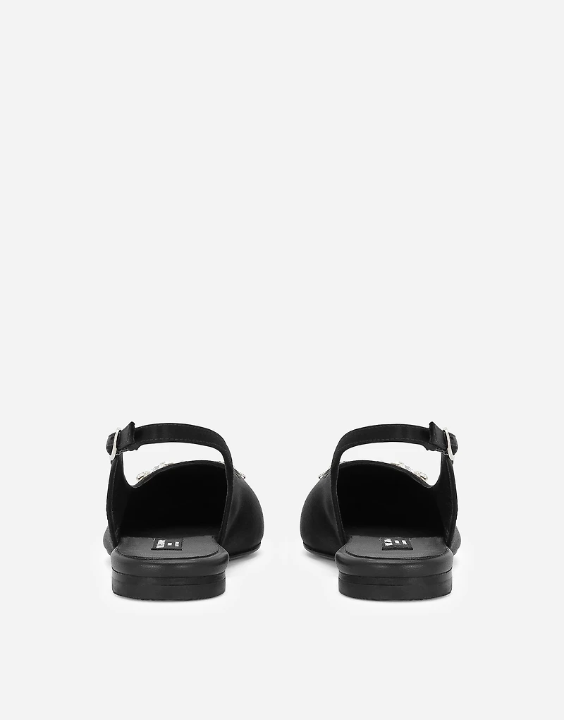 Satin slingbacks